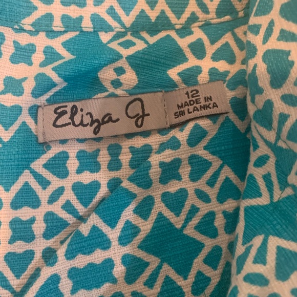 Eliza J - 12 - Turquoise/White - Dress - Picture 4 of 6